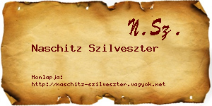 Naschitz Szilveszter névjegykártya